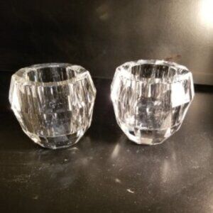 Crystal votive candle holder (set of 2)